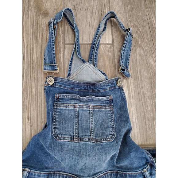 Torrid Women's Demin Medium Wash Distressed Overalls Size 16 - Picture 7 of 7